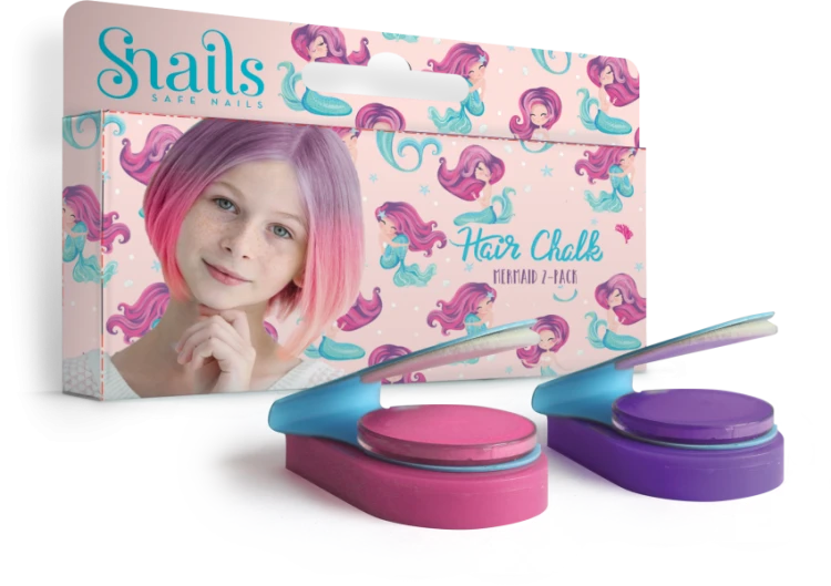 Snails - Zmywalne Kredy do Włosów Hair Chalk 2 Szt Snails  -  Mermaid