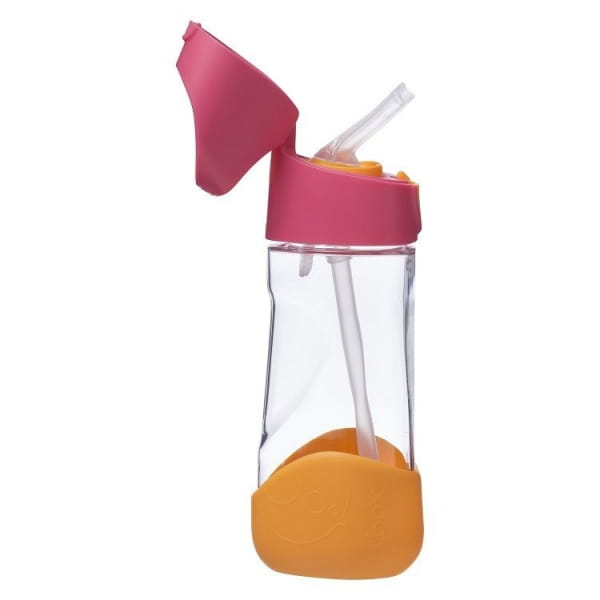 B.box  -  Tritanowa Butelka ze Słomką 450 ml  -  Strawberry Shake