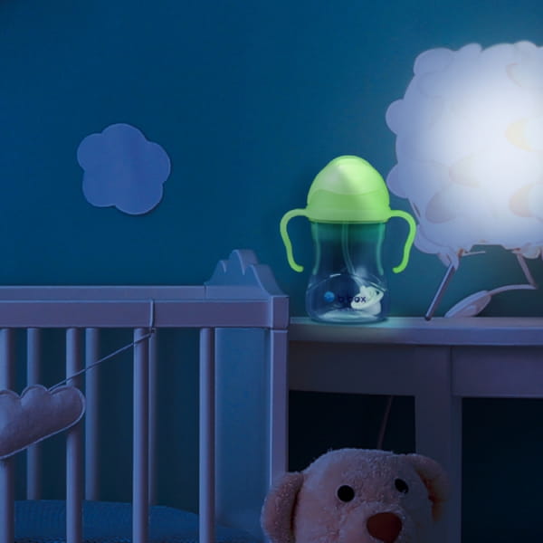 B.BOX - Bidon ze Słomką 240ml, Glow in The Dark, B.box