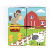 Janod - Klocki do Kąpieli Puzzle 6w1 Zwierzątka 4 Elementy 10 m +