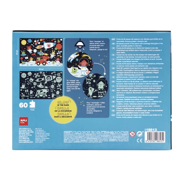 Apli Kids - Puzzle Świecące w Ciemności -  Kosmos 4+