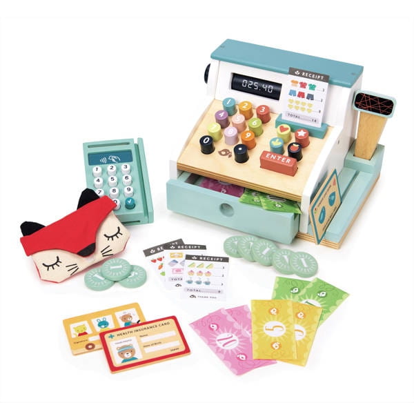 tender leaf toys - Drewniana Kasa Sklepowa ze Skanerem