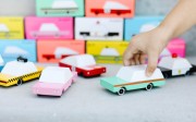 Candylab Toys  -  Drewniane Autko Candycar  -  red Racer #5 F195
