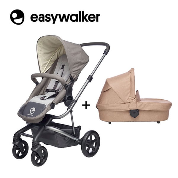 Easywalker  -  Harvey Wózek Głęboko - Spacerowy Steel Grey (zawiera Stelaż, Siedzisko z Budką i Pałąkiem)