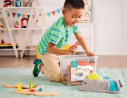 B.toys   -   Wood &amp; Wheels Wooden Train Set in a Bucket – Górska Kolejka