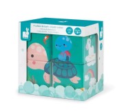 Janod - Klocki do Kąpieli Puzzle 6w1 Zwierzątka 4 Elementy 10 m +