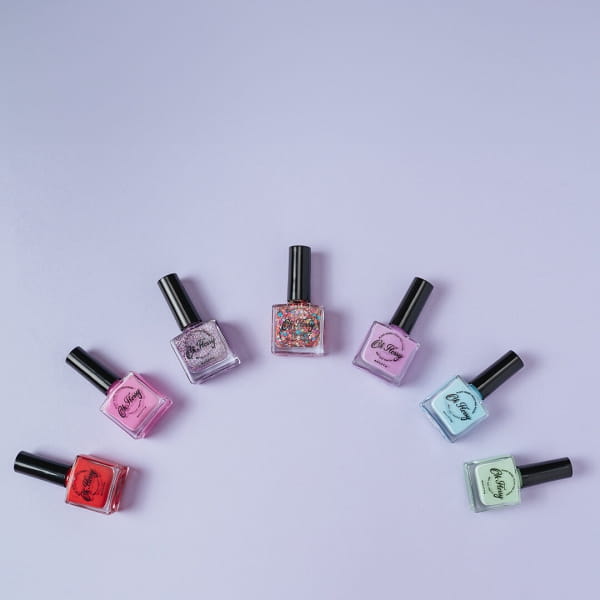 Oh Flossy - Oh Flossy, Lakier do Paznokci Kremowy Fiolet, 12 Ml, Bio Brokat, Roślinna Formuła