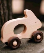 Wooden Story - Drewniana Zabawka na Kółkach Królik