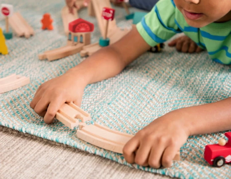 B.toys   -   Wood &amp; Wheels Wooden Train Set in a Bucket – Górska Kolejka