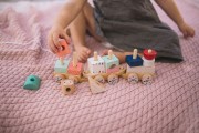 Janod  -  Pociąg z Klockami do Ciągnięcia Żyrafka Sophie