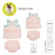 Lassig  -  Kostium do Pływania Dwuczęściowy z Wkładką Chłonną Sailor Peach uv 50+