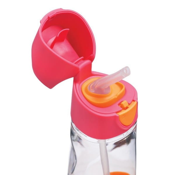 B.box  -  Tritanowa Butelka ze Słomką 450 ml  -  Strawberry Shake