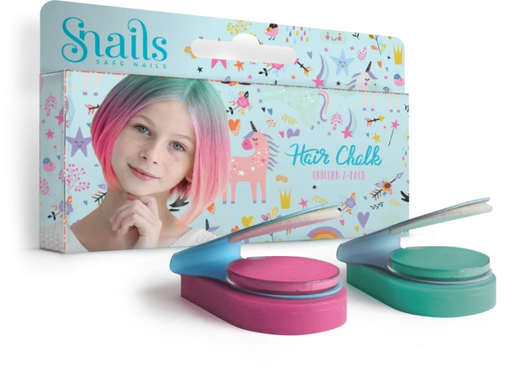 Snails - Zmywalne Kredy do Włosów Hair Chalk 2 Szt Snails  -  Unicorn