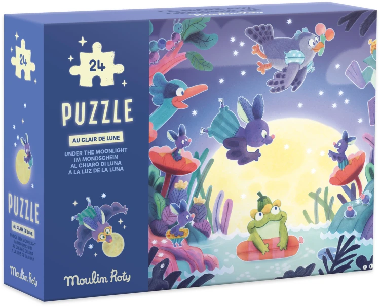 Puzzle świecące w ciemności STAW Z ŻABKAMI 689401
