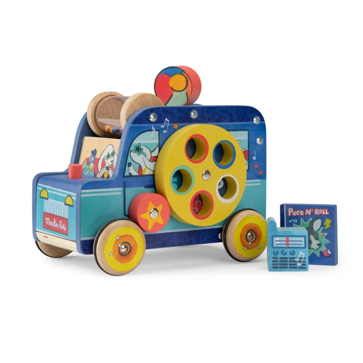 Drewniane auto aktywizujące PUCE & PILOU 684371