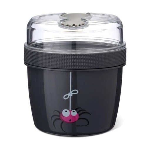 CARL OSCAR - Carl Oscar -  N'ice Cup™ l Pojemnik Śniadaniowy z Wkładem Chłodzący Grey  -  Spider