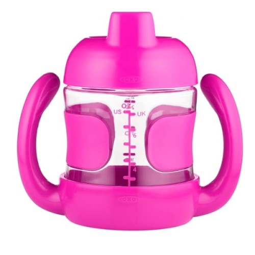 Oxo  -  Kubek Niekapek z Uchwytem 6m+ Pink