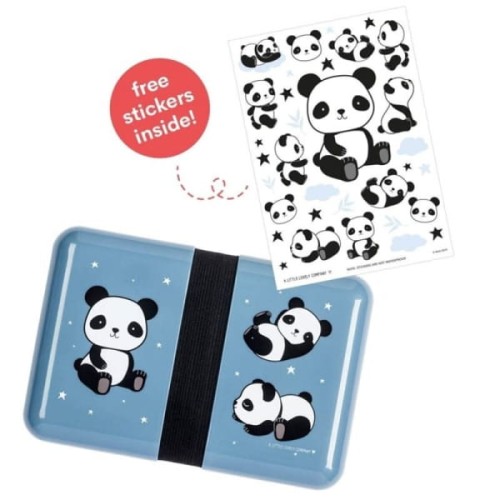 A Little Lovely Company - A Little Lovely Company  -  Śniadaniówka Lunchbox Panda z Naklejkami
