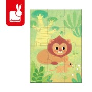 Janod    -    Mini Puzzle do Kolekcjonowania Zwierzątka 12 El. 3+ Lwy