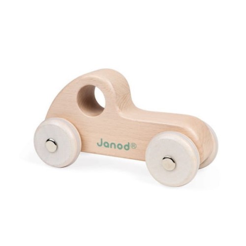 Janod        -        Samochód Drewniany Sweet Cocoon Auto Sportowa Limuzyna Naturalny