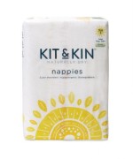Kit and kin  -  Biodegradowalne Pieluszki Jednorazowe Panda Junior (15kg +), mix Wzorów, 30 Szt.