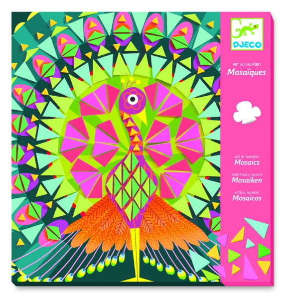 Djeco   -   Zestaw Artystyczny Mozaiki Piankowe Paw i Sowa Dj08888