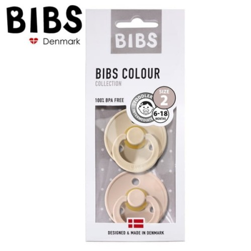 Bibs 2 - Pack m Blush &amp; Vanilla Smoczek Uspokajający Kauczuk Hevea