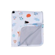 Maison Petit Jour® - Dwustronny Koc Bawełniany Dla Niemowlaka, Doudous, Puchaci Przyjaciele | Maison Petit Jour®
