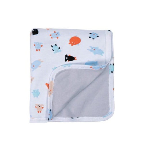 Maison Petit Jour® - Dwustronny Koc Bawełniany Dla Niemowlaka, Doudous, Puchaci Przyjaciele | Maison Petit Jour®