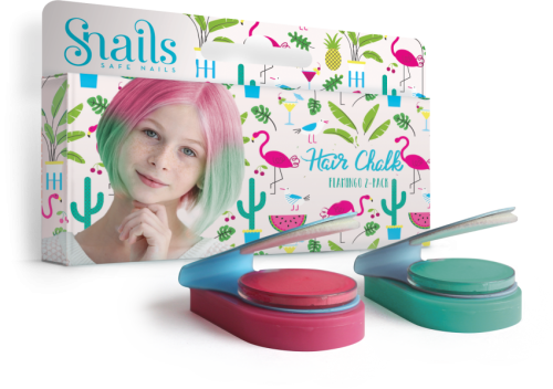 Snails - Zmywalne Kredy do Włosów Hair Chalk 2 Szt Snails  -  Flamingo