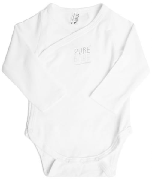 Bamboom  -  Body Niemowlęce z Długim Rękawem Bambus Organiczny Białe 9 - 12m