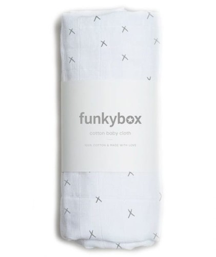Funkybox  -  Pieluszka Bawełniana 70x70 Dark Grey Wonderful