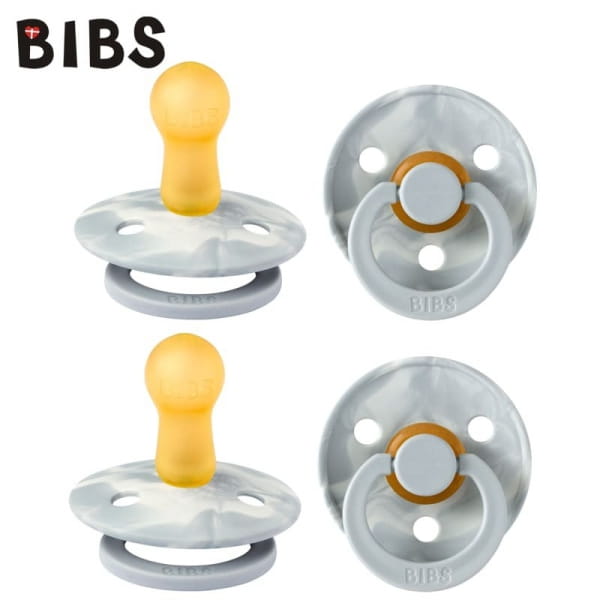 BIBS - Bibs Tie Diy Collection 2 - Pack Cloud Ivory &amp; Cloud Ivory m Smoczek Uspokajający Kauczuk Hevea