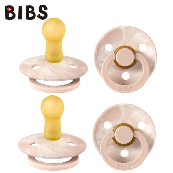 BIBS - Bibs Tie Diy Collection 2 - Pack Blush Ivory &amp; Blush Ivory m Smoczek Uspokajający Kauczuk Hevea