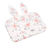 Samiboo  -  Bambusowa Poduszka Kwiaty z Uszkami 25x35 Różowa Wypustka