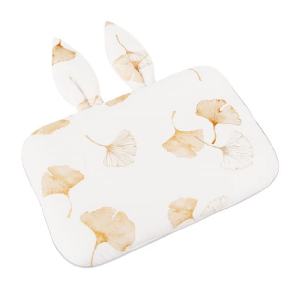 Samiboo  -  Bambusowa Poduszka Musztardowe Miłorzęby z Uszkami 25x35 cm Musztardowa Wypustka