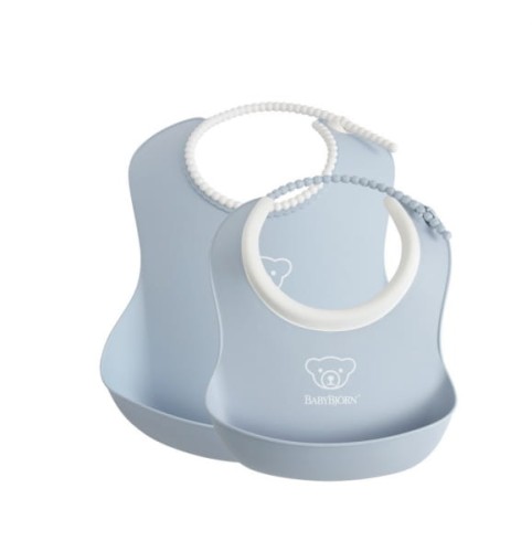 Babybjorn  -  Zestaw Śliniaków Mały/duży  -  Powder Blue
