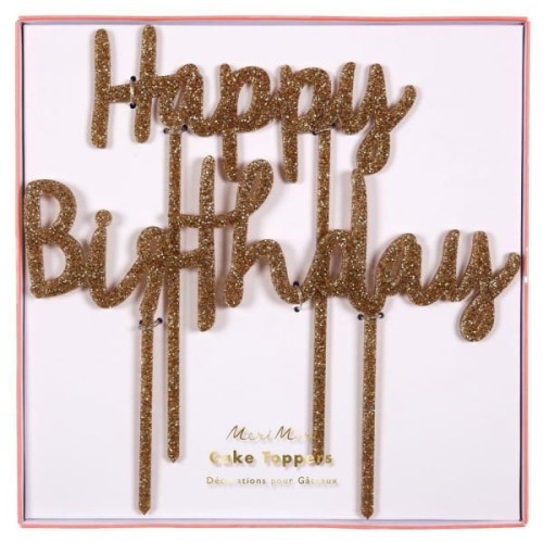 Meri Meri - Topper na Tort Happy Birthday Akrylowy