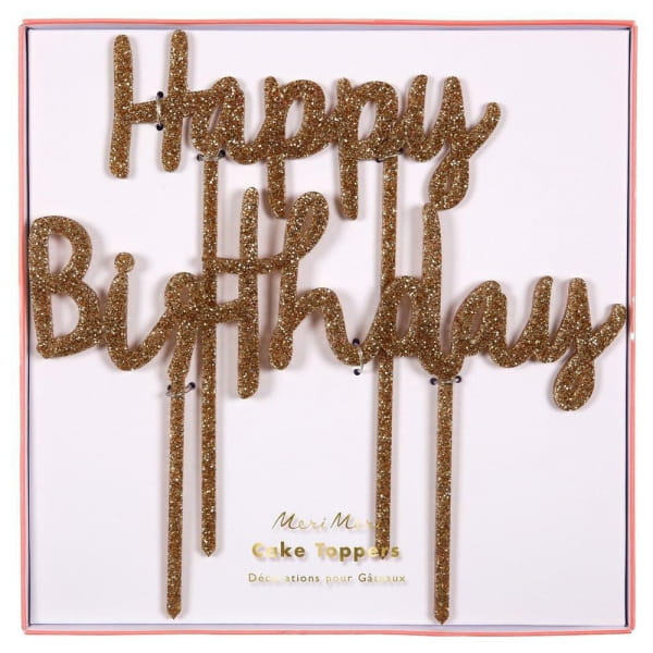 Meri Meri - Topper na Tort Happy Birthday Akrylowy