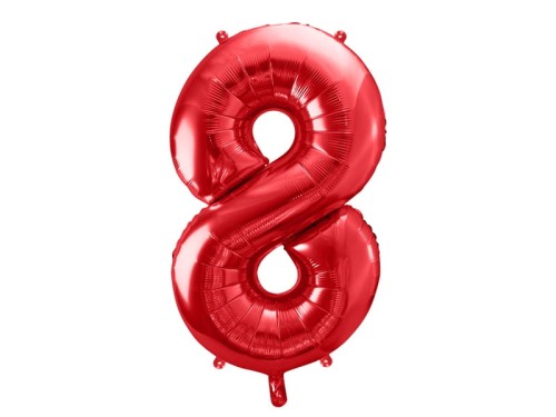 Balon Foliowy Cyfra ''8'', 86cm, Czerwony