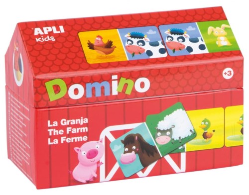 Apli Kids - Domino w Kartonowym Domku Apli Kids  -  Farma