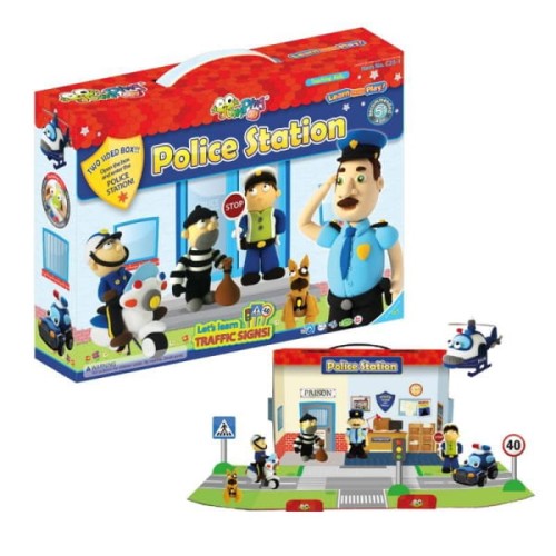 JumpingClay - Jumping Clay | Zestaw Kreatywny Miasto  -  Posterunek Policji
