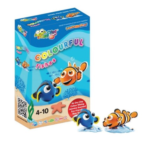 JumpingClay - Jumping Clay | Zestaw Kreatywny Kolorowe Rybki