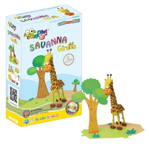 JumpingClay - Jumping Clay | Zestaw Kreatywny Sawanna  -  Żyrafa